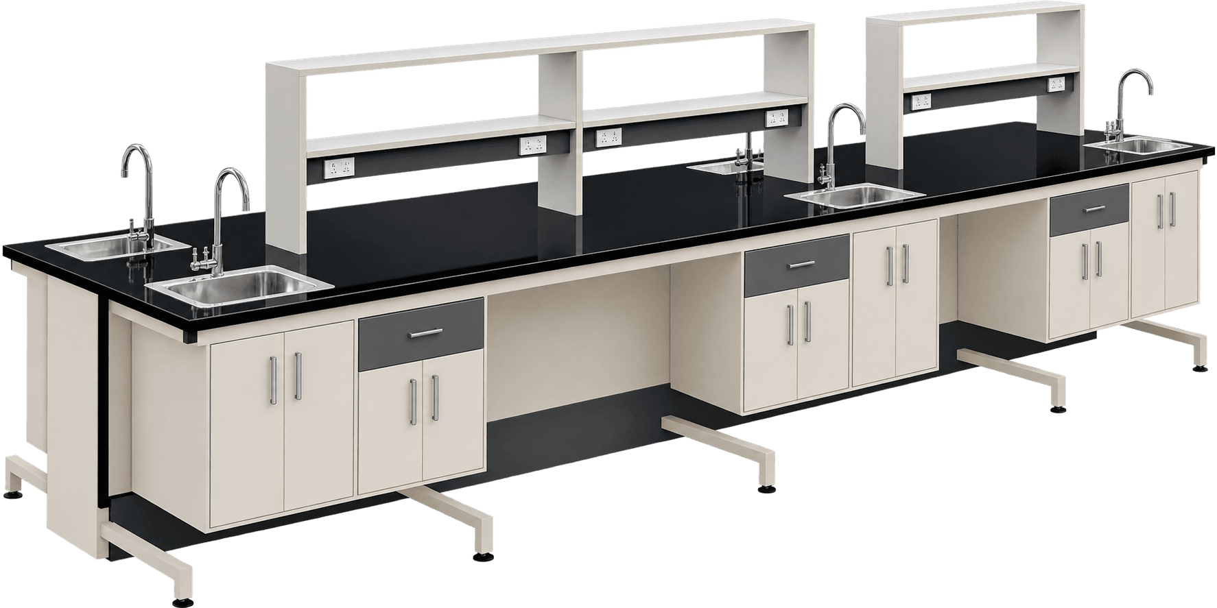 ZAKKAA Double Side Laboratory Table with Sink