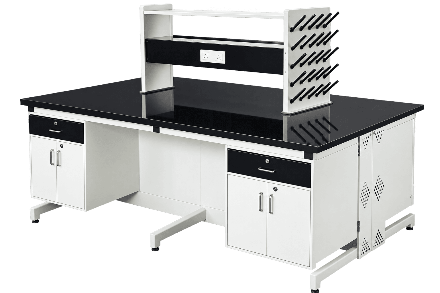 ZAKKAA Laboratory Island Table with Storage 