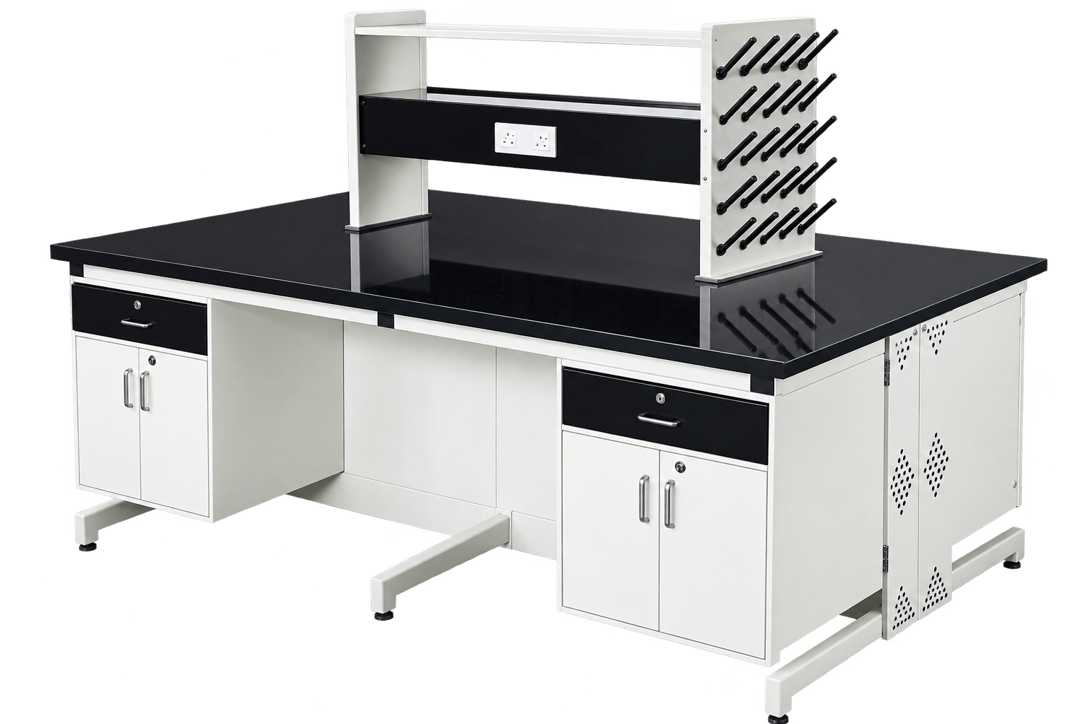 ZAKKAA Laboratory Island Table with Storage